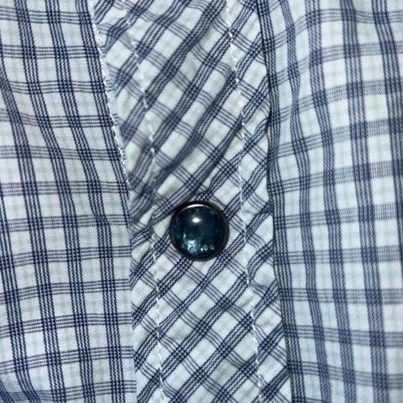 Cody James Plaid Western Shirt Men L Blue Cotton Regular Fit Style - Picture 6 of 9